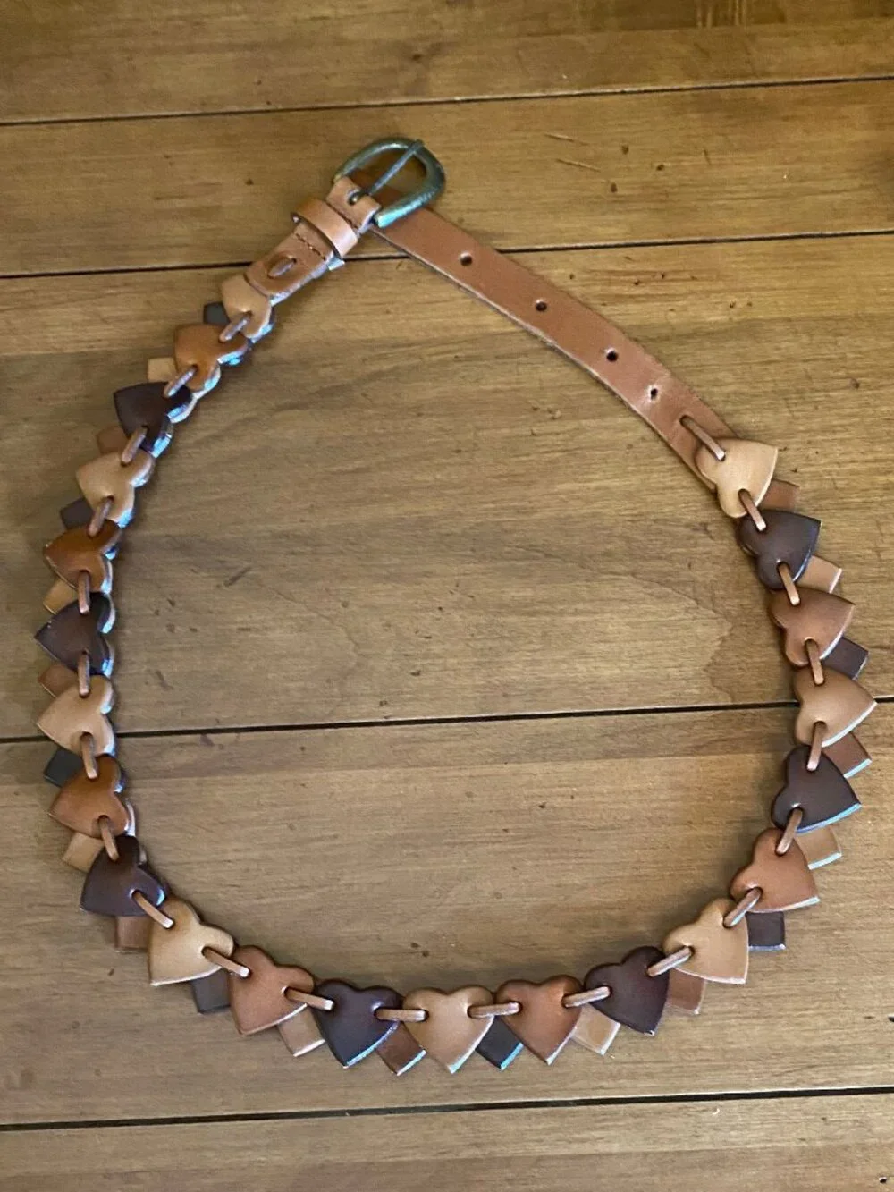 Women's Heart Shaped Leather Belt Small - Picture 1 of 9